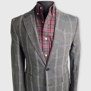 Joseph Abboud Windowpane Sports Coat Blazer Jacket 38R